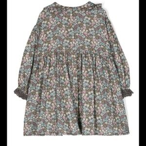 Tocoto Vintage Girls Floral Tiered Dress Modest Long Sleeves Size 4 Y‎